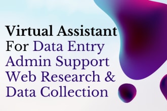 be virtual assistant for big data entry, copy paste