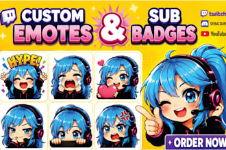 create custom twitch emotes, sub badges
