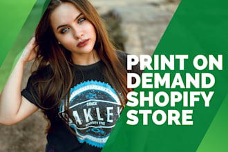 create print on demand shopify store or shopify website