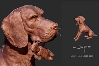 model a 3d modeling character for printing