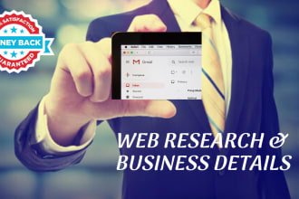 do web research, market research and collect email