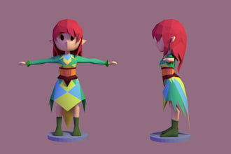 do any 3d low poly characters for games and commercial use