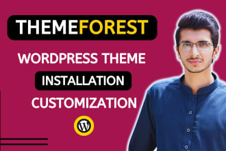 install wordpress theme setup demo and do customization