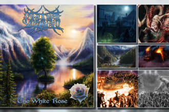 hand paint a gorgeous cover art for your metal band