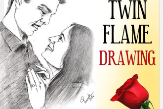 draw your twin flame psychic reading and intuitive drawing clairvoyance