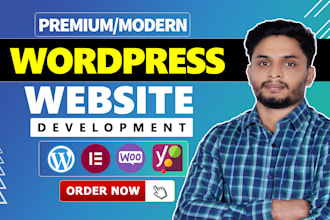 build wordpress website design, development and elementor landing page design