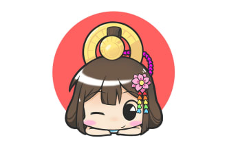 draw cute chibi head character anime vtuber