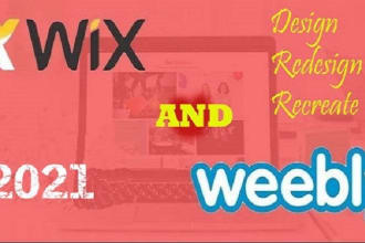 design and redesign your wix and weebly website