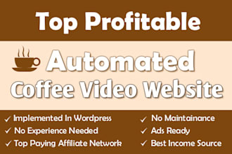 design fully automated coffee website for income source