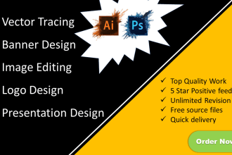 do any graphic design work in adobe illustrator and photoshop