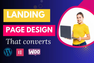 build wordpress landing page design or elementor landing page