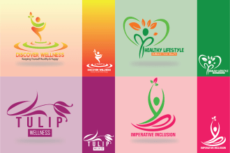 design wellness, yoga, health, meditation, dental, spa logo