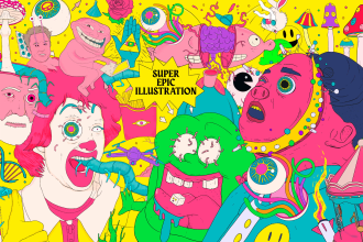 draw an awesome colorful illustration for you