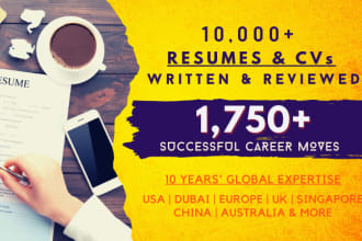 get you your dream job through expert resume, CV writing and linkedin