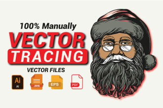 do any vector trace graphic design on adobe illustrator