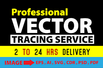 convert image to vector in 2 to 24 hours