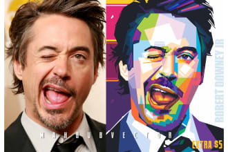 make your photo into wpap pop art portrait asap