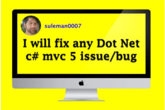 fix dot net core, mvc, c charp bugs or issues