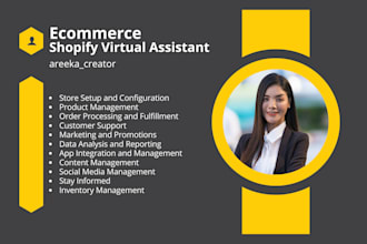 be your ecommerce shopify virtual assistant