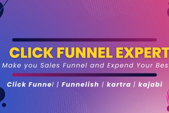 design or redesign sales funnel on funnelish, kartra, clickfunnels