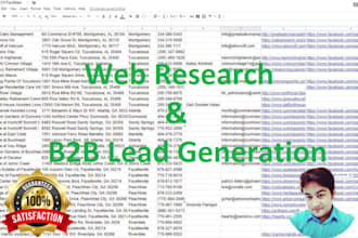 do web research and b2b lead generation for your business