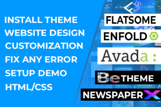 customize avada, enfold, betheme, flatsome, newspaper wordpress theme