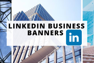 banner design for linkedin group page business page and profile