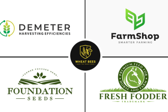 design farm lawn care landscape irrigation garden logo