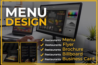 design attractive food, pizza, restaurant menu
