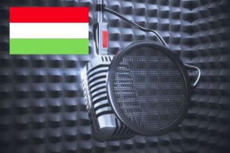 record a pro, characteristic hungarian male vo