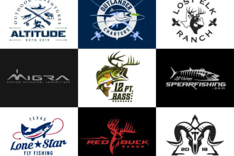 design fishing and hunting logo