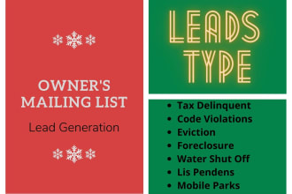 do property owners mailing list lead generations