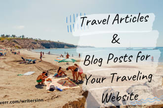 write travel article or blog post for your website
