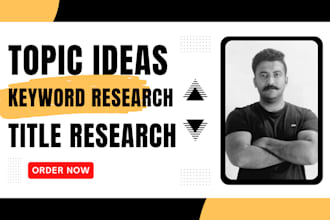 research youtube video ideas, titles, topics and keywords