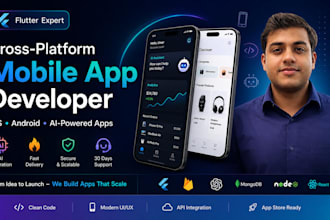 do flutter mobile app development, react native, ai app development