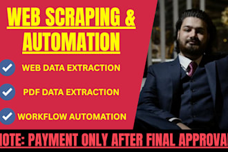 do web scraping, data mining and automation