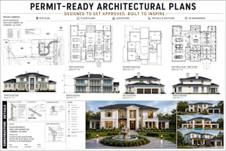 city permit blueprints architect, 2d floor plan, house, adu, garage, deck, shed