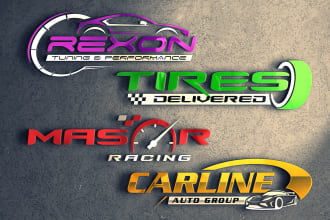 design car racing and automotive logo