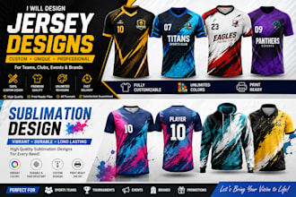 do custom jersey designes or sublimation design