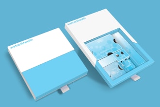 design a pixel perfect packaging box design with die cut