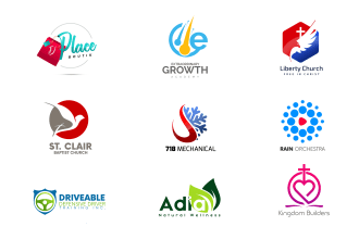 create a modern minimalist, business or church logo design