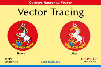 do vector tracing and convert raster images into vector
