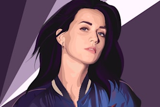 create your picture into realistic vector portrait