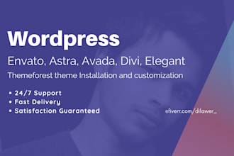 install themeforest envato wordpress theme as demo in 4 hrs