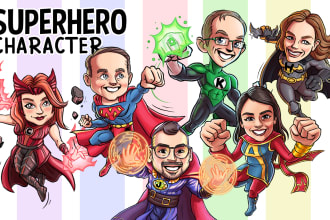 create your hero character in my comic style