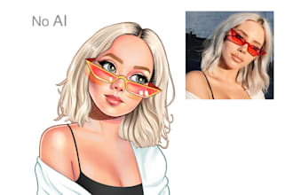 draw you cartoon portrait in disney style
