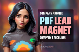 create PDF design, PDF lead magnet, company profile, brochure design