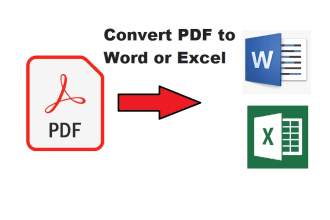 convert PDF to word or excel, scanned pdf to word or excel
