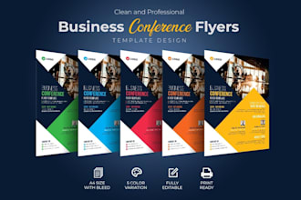 design full color business conference and event flyer
