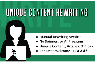 rewrite your website or do article rewriting manually for unique content